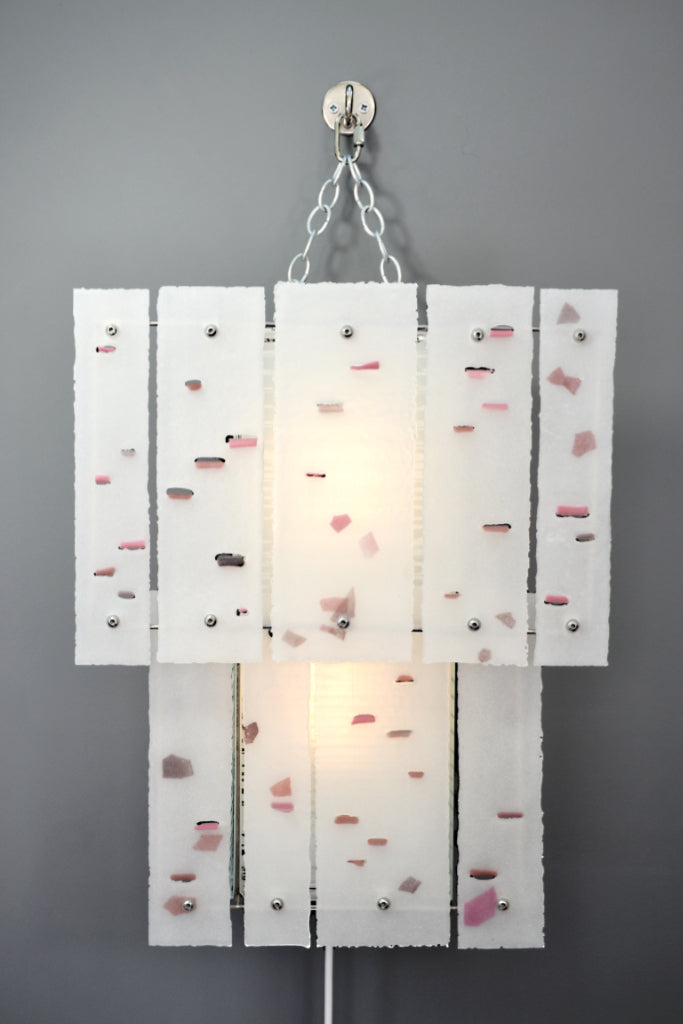 White Abstraction (pink), Plug-in Wall light/Sconce