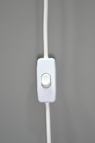 White Abstraction (white), Plug-in Wall light/Sconce cable and switch