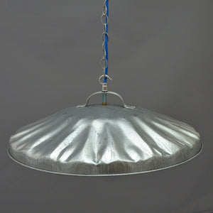 Repurposed galvanised dustbin lid  Ceiling Light/Pendant Light