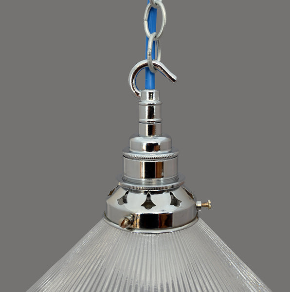 1950s/1960s Holophane prismatic glass Ceiling/Pendant Light