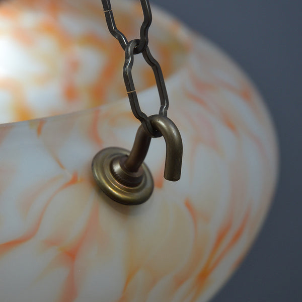 Orange Flakestone Art Deco Fycatcher glass bowl ceiling light