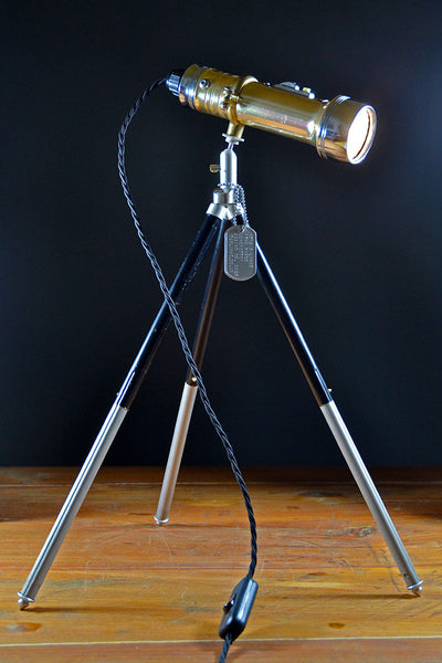 The 'Pifco Usherette’ Upcycled Torch Table Lamp/Desk Lamp